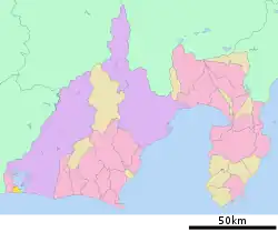 Location of Arai in Shizuoka Prefecture