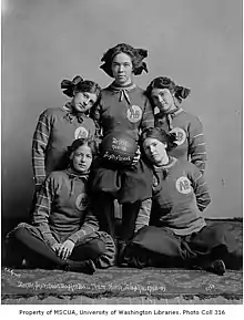 Image 3Arctic Sisterhood women's basketball team in Nome Alaska circa 1908 (from Women's basketball)