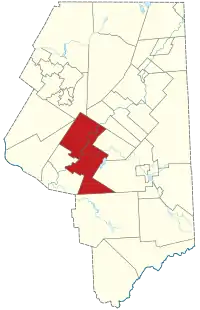 Location of Scranton in Lackawanna County, Pennsylvania