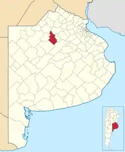 Location of Bragado partido in Buenos Aires Province