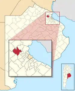 location of Pilar Partido in Gran Buenos Aires