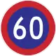 Minimum speed limit (60 km/h)