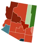 Map of counties in Arizona by racial plurality, per the 2020 U.S. census  Legend   Non-Hispanic White  .mw-parser-output .legend{page-break-inside:avoid;break-inside:avoid-column}.mw-parser-output .legend-color{display:inline-block;min-width:1.25em;height:1.25em;line-height:1.25;margin:1px 0;text-align:center;border:1px solid black;background-color:transparent;color:black}.mw-parser-output .legend-text{}&nbsp;&nbsp;40–50%  .mw-parser-output .legend{page-break-inside:avoid;break-inside:avoid-column}.mw-parser-output .legend-color{display:inline-block;min-width:1.25em;height:1.25em;line-height:1.25;margin:1px 0;text-align:center;border:1px solid black;background-color:transparent;color:black}.mw-parser-output .legend-text{}&nbsp;&nbsp;50–60%  .mw-parser-output .legend{page-break-inside:avoid;break-inside:avoid-column}.mw-parser-output .legend-color{display:inline-block;min-width:1.25em;height:1.25em;line-height:1.25;margin:1px 0;text-align:center;border:1px solid black;background-color:transparent;color:black}.mw-parser-output .legend-text{}&nbsp;&nbsp;60–70%  .mw-parser-output .legend{page-break-inside:avoid;break-inside:avoid-column}.mw-parser-output .legend-color{display:inline-block;min-width:1.25em;height:1.25em;line-height:1.25;margin:1px 0;text-align:center;border:1px solid black;background-color:transparent;color:black}.mw-parser-output .legend-text{}&nbsp;&nbsp;70–80%  Native American  .mw-parser-output .legend{page-break-inside:avoid;break-inside:avoid-column}.mw-parser-output .legend-color{display:inline-block;min-width:1.25em;height:1.25em;line-height:1.25;margin:1px 0;text-align:center;border:1px solid black;background-color:transparent;color:black}.mw-parser-output .legend-text{}&nbsp;&nbsp;40–50%  .mw-parser-output .legend{page-break-inside:avoid;break-inside:avoid-column}.mw-parser-output .legend-color{display:inline-block;min-width:1.25em;height:1.25em;line-height:1.25;margin:1px 0;text-align:center;border:1px solid black;background-color:transparent;color:black}.mw-parser-output .legend-text{}&nbsp;&nbsp;70–80%  Hispanic or Latino  .mw-parser-output .legend{page-break-inside:avoid;break-inside:avoid-column}.mw-parser-output .legend-color{display:inline-block;min-width:1.25em;height:1.25em;line-height:1.25;margin:1px 0;text-align:center;border:1px solid black;background-color:transparent;color:black}.mw-parser-output .legend-text{}&nbsp;&nbsp;60–70%  .mw-parser-output .legend{page-break-inside:avoid;break-inside:avoid-column}.mw-parser-output .legend-color{display:inline-block;min-width:1.25em;height:1.25em;line-height:1.25;margin:1px 0;text-align:center;border:1px solid black;background-color:transparent;color:black}.mw-parser-output .legend-text{}&nbsp;&nbsp;80–90%