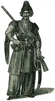 Armenian warrior from Nagorno-Karabakh ( F. A. Brockhaus , 1837)