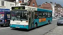 Arriva Guildford & West Surrey Plaxton Pointer 1 bodied Dennis Dart SLF in Dorking in July 2009
