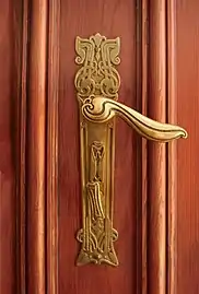 Jugendstil door handle in Berlin (c. 1900)