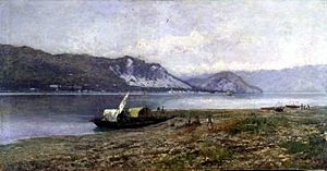 165. Lorenzo Gignous, Veduta del Lago Maggiore, 1885