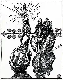 Image 49The famous sword of Excalibur painted by Howard Pyle (from List of mythological objects)