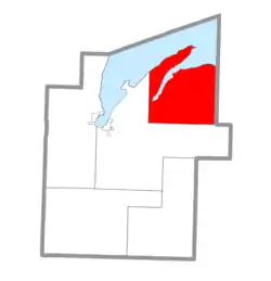 Location within Baraga County