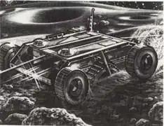Artist's concept of an asteroid mining vehicle as seen in 1984
