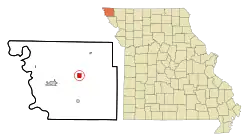 Location of Tarkio, Missouri
