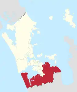 Location of Howick Ward