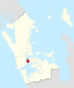 Location of Whau Ward