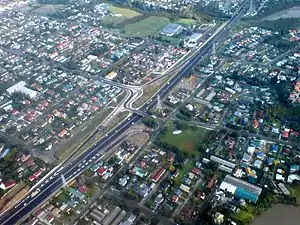 Part of eastern Ōtāhuhu from the air