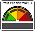 An electronically controlled Fire Danger Rating Sign since 2022 new system 2022