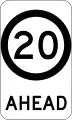 (G9-79) 20&nbsp;km/h Speed Limit Ahead