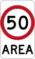 (R4-10) 50&nbsp;km/h Speed Limit Zone Area