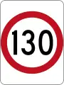 (R4-1) 130&nbsp;km/h Speed Limit (Used in the Northern Territory)