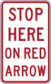 (R6-14) Stop Here on Red Arrow