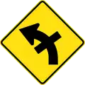 (W2-15) Crossroad intersection on a curve on left