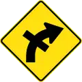 (W2-15) Crossroad intersection on a curve on right