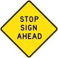 (W3-1) Stop Sign Ahead (1964-1989)