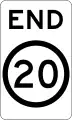 (R4-12) End of 20&nbsp;km/h Speed Limit