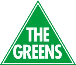 The emblem of the Australian Greens. The party won 12.7% of the primary vote in the 2022 election for the Australian Senate.