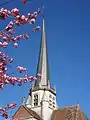 The Bell tower on the Church of Notre-Dame.