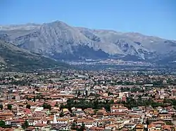 View of Avezzano from Mount Salviano