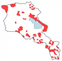 Distribution of Azerbaijanis in the Armenian SSR, 1962.
