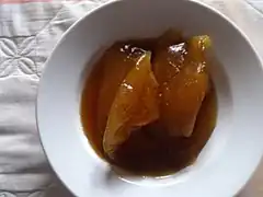 Bánh tro (Chinese:鹼粽) made by glutinous rice soaked overnight in lye