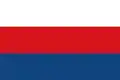 One version of the flag of Moravia in the form of red-white-blue tricolor, allegedly used by the deputies of Czech-speaking Moravians to the Slavonic Congress in Prague in 1848