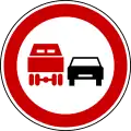 No passing by Heavy Goods Vehicles