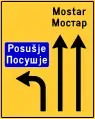 Pre-signaling of directions on the extra-urban road