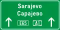 Highway signpost