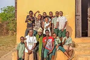 some of the school boarders with an alumni