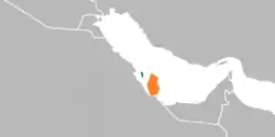 Map indicating locations of Bahrain and Qatar
