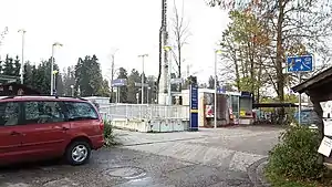 Ramps leading up to a side platfrom