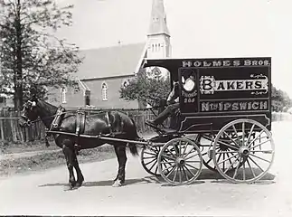A bakery delivery wagon in Queensland, Australia
