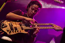 Balawan at JavaJazz Festival 2012 on March, 2012. Using his amazing Rick Hanes double neck guitars.