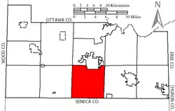 Location of Ballville Township, Sandusky County, Ohio.