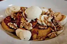 Bananas Foster French toast at a New Orleans restaurant