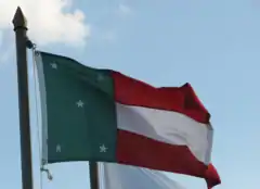 Flag of independent Yucatán, often used to represent the state in current times.