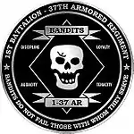 Unofficial 1st Battalion-37th Armored Regiment (Bandit Battalion) logo.