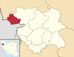 Location of Baneh County in Kurdistan province