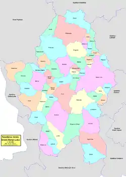 Location of Banja Luka