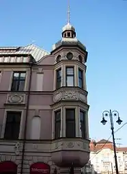 Bay window with solar motif