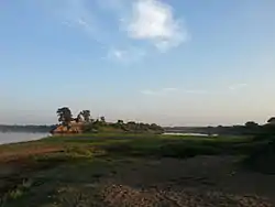 Landscape of the Tapti River in Dhule district.