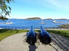 Cannons on the eastern side of the park